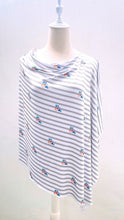 Rosettes Stripes Bamboo Nursing Poncho