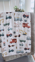 Vehicles 6 Layer Bamboo Muslin Blanket