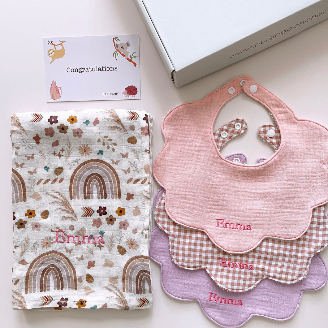 (Personalised) Petal Dreams Baby Gift Set 1