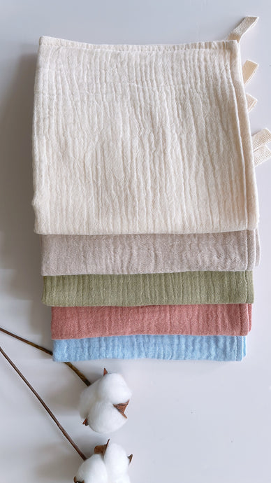 Cotton Muslin Wash Cloths - 5 pc pack