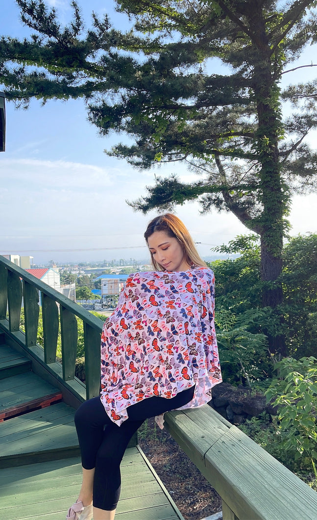 Butterflies Nursing Poncho
