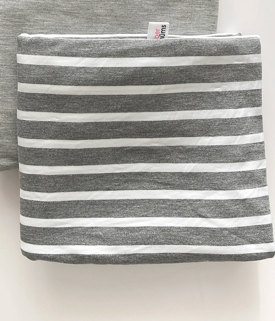 Mid Grey Mid-Striped Nursing Poncho