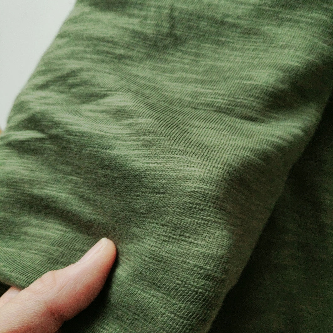 Olive Green Slub Jersey Nursing Poncho