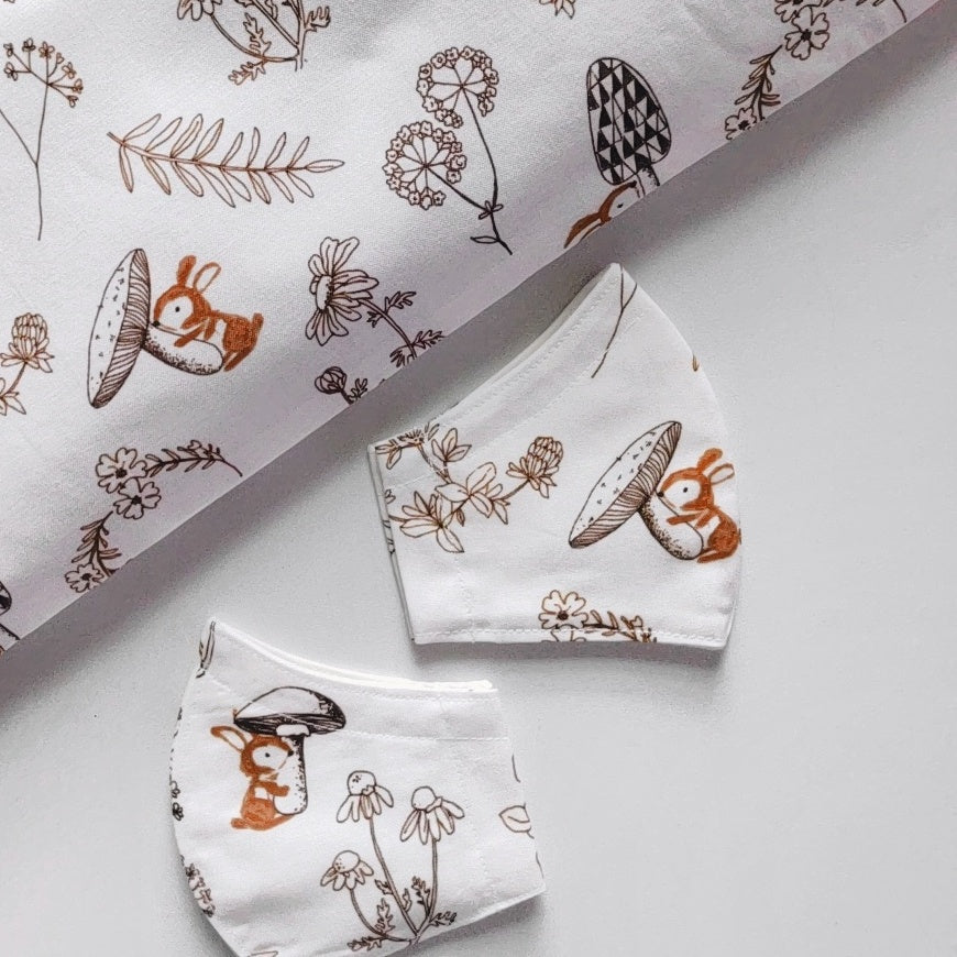 Woodcut Bunny Face Mask (From$14)