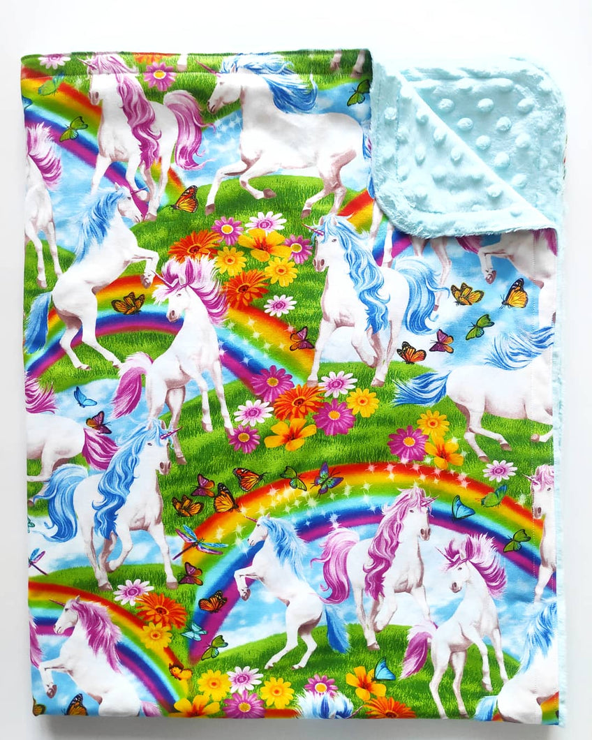 Rainbows & Unicorns Cloud Blanket