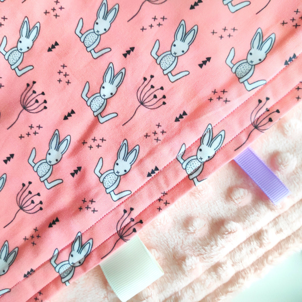 Pensive Bunny Tag Blankie