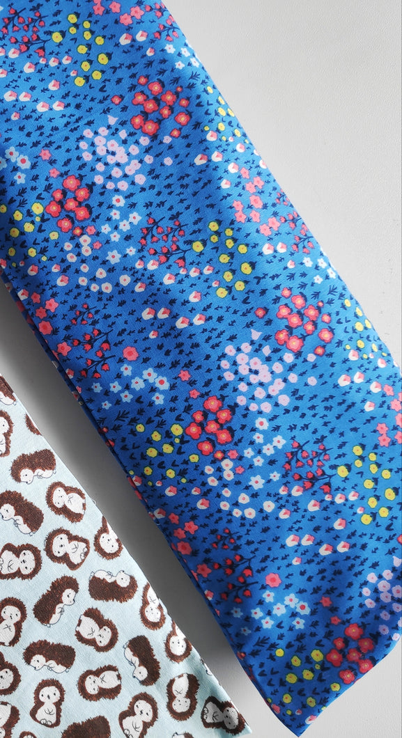 Blue fields Husk Pillow