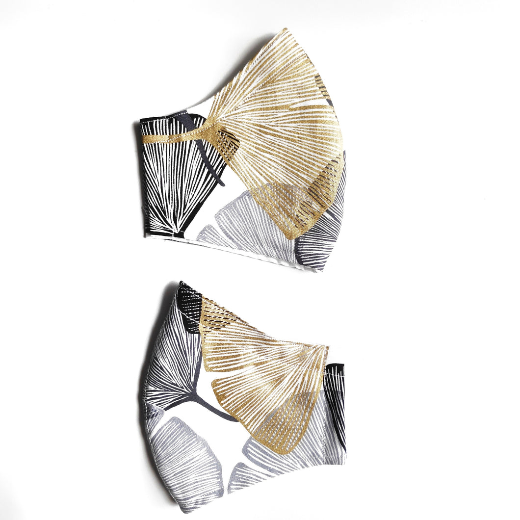 Metallic Leaves Face Mask