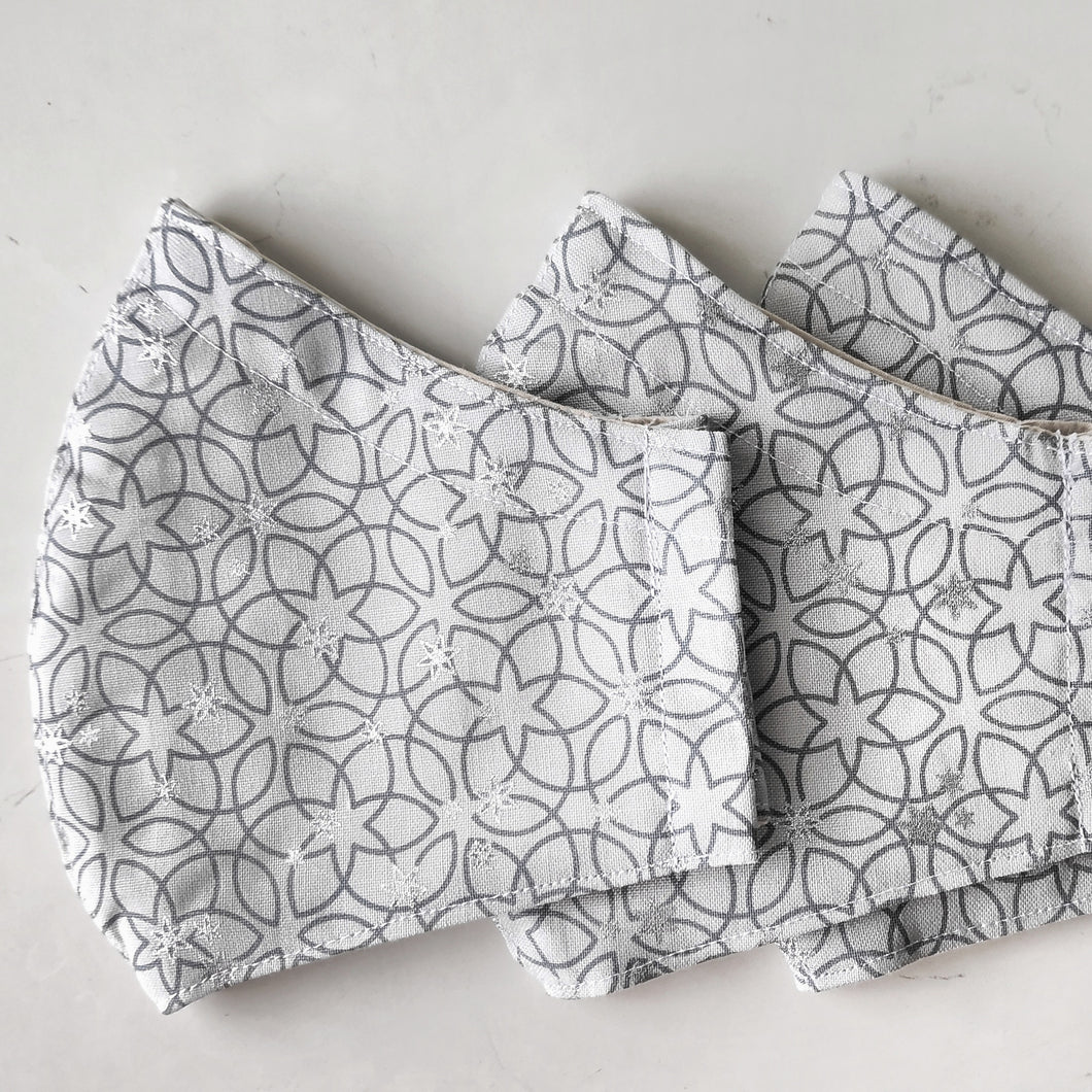 Silver stars Face Mask
