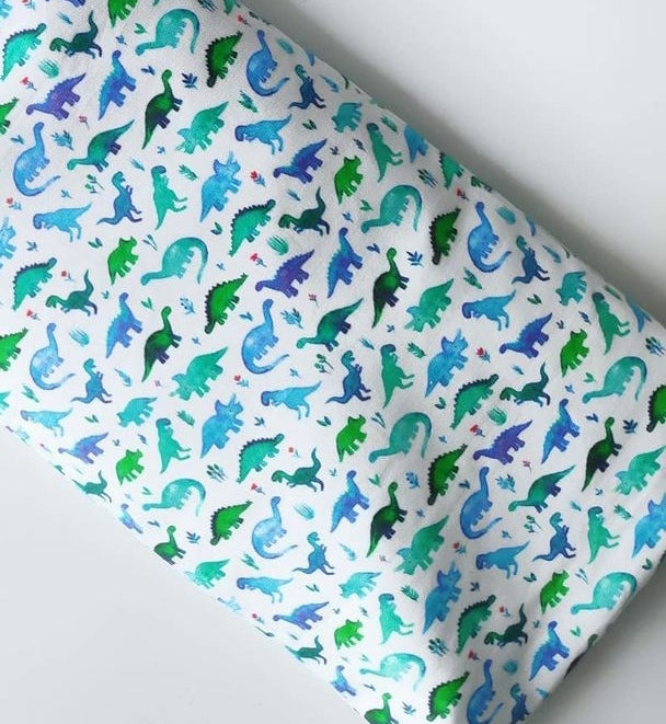 Watercolour Dino Beansprout Husk Pillow