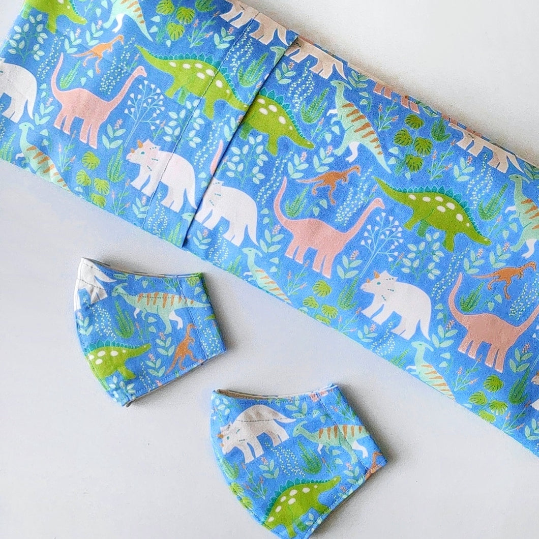 Pastel Dinos  Beansprout Husk Pillow