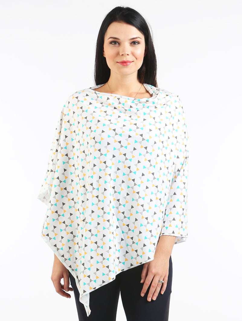 Piper Triangles  (COTTON SPANDEX) Nursing Poncho