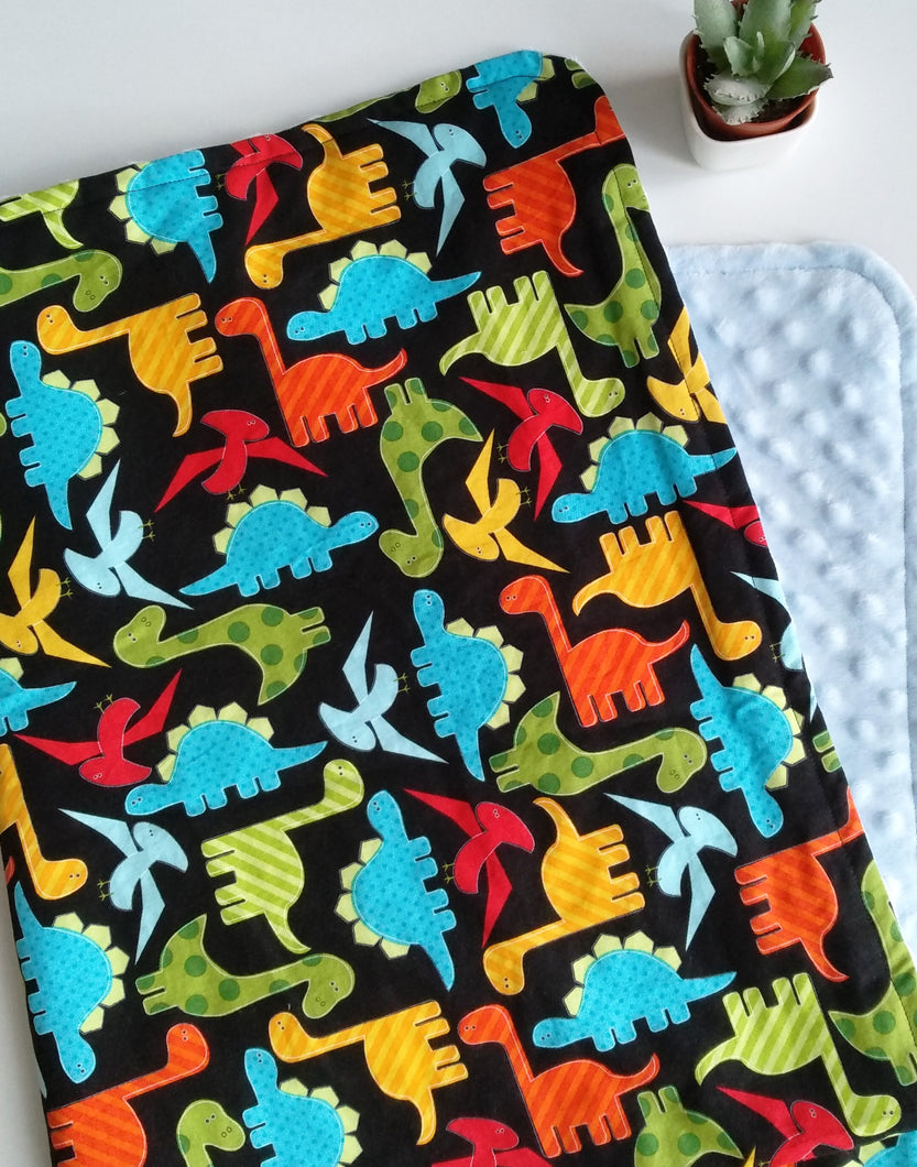 Dinos on Black Cloud Blanket