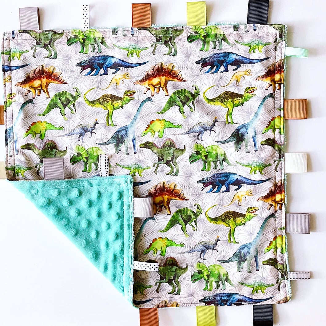Dino World Tag Blankie