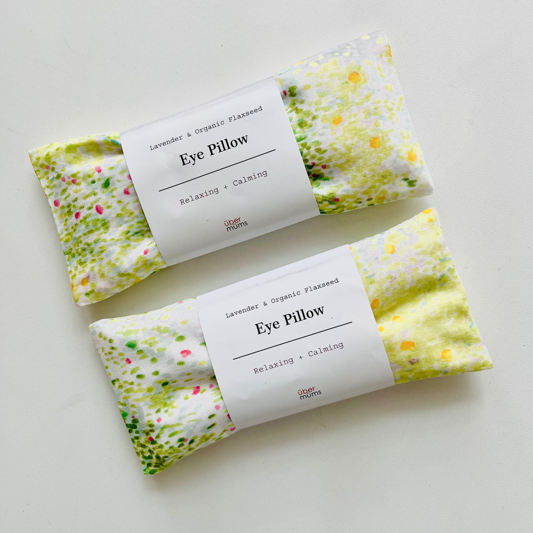 Lavender Eye Pillow - Nani Iro Green Watercolour