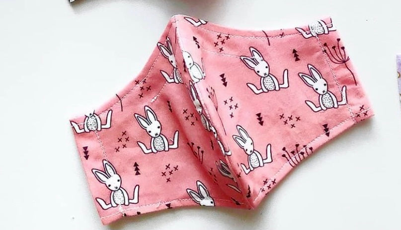 Coral Bunny Face Mask
