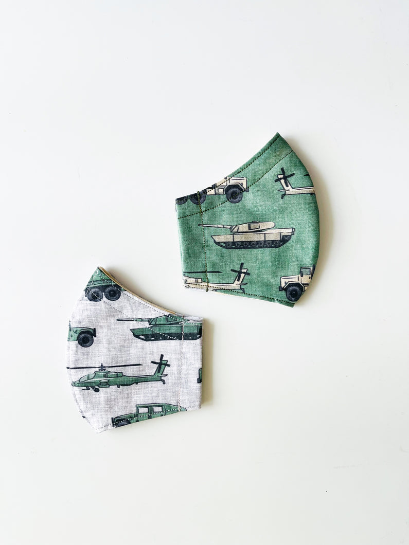 Military Vehicles Face Masks