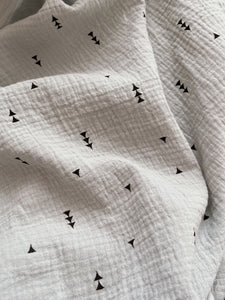 Grey Arrows (Double Gauze Muslin Cotton) Nursing Cover
