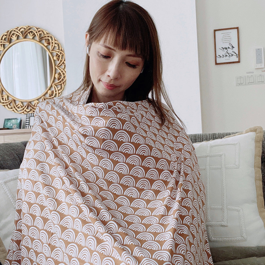 Rainbow Latte Nursing Poncho