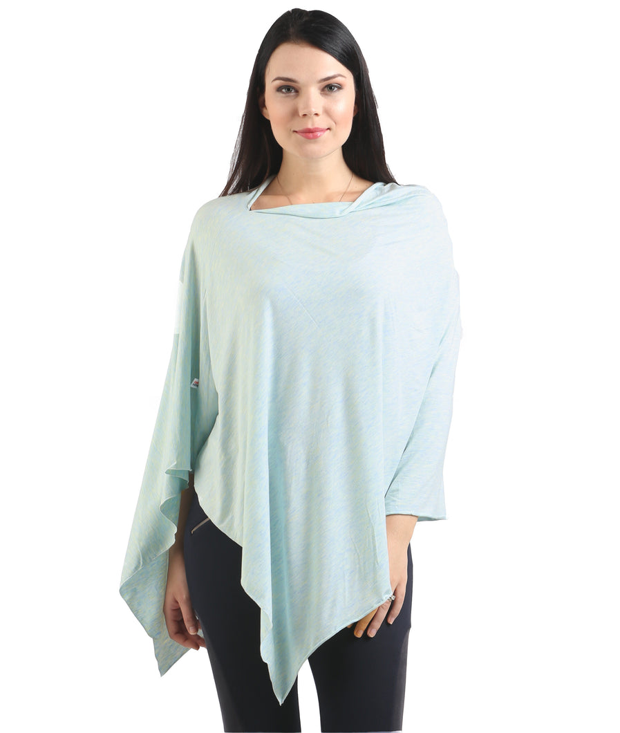 Misty Light Blue Nursing Poncho